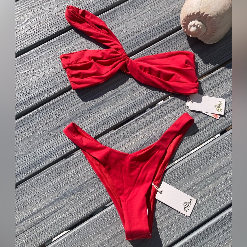 AGUA BENDITA Set - Mariette One Shoulder Bikini Top & Avy Bikini Bottoms - S/M